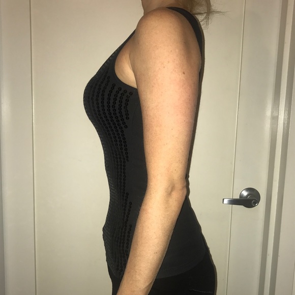 EXPRESS BLACK SEQUIN TANK TOP - Picture 2 of 5